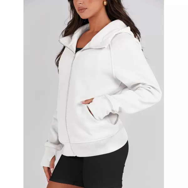 imageANRABESS Womens Zip Up Hoodies Teen Girls Sweatshirt Cute Fall Casual Jacket Y2K Clothing with PocketsWhite
