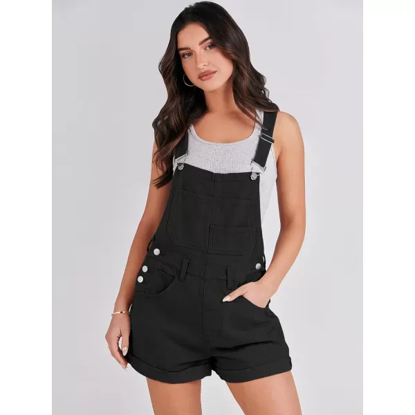imageANRABESS Womenss Denim Shortalls Loose Fit Sleeveless Adjustable Straps Shorts Bib Overalls Jean ShortsBlack