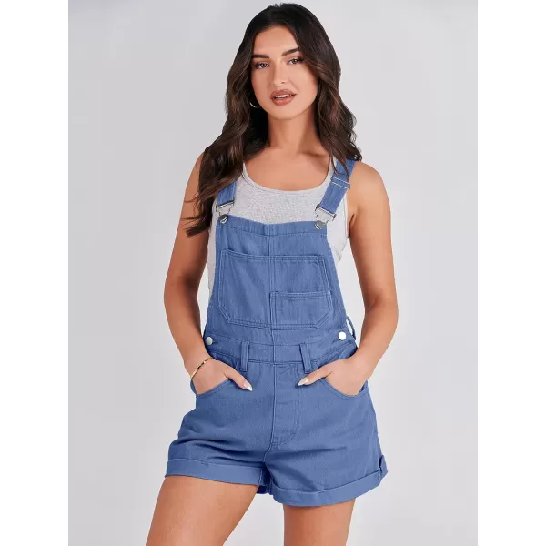 imageANRABESS Womenss Denim Shortalls Loose Fit Sleeveless Adjustable Straps Shorts Bib Overalls Jean ShortsBlue