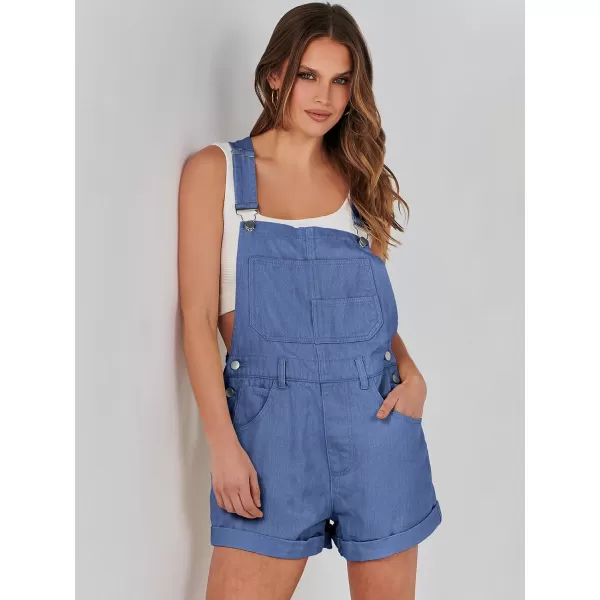 imageANRABESS Womenss Denim Shortalls Loose Fit Sleeveless Adjustable Straps Shorts Bib Overalls Jean ShortsBlue