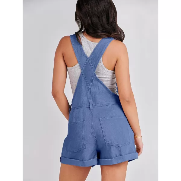 imageANRABESS Womenss Denim Shortalls Loose Fit Sleeveless Adjustable Straps Shorts Bib Overalls Jean ShortsBlue