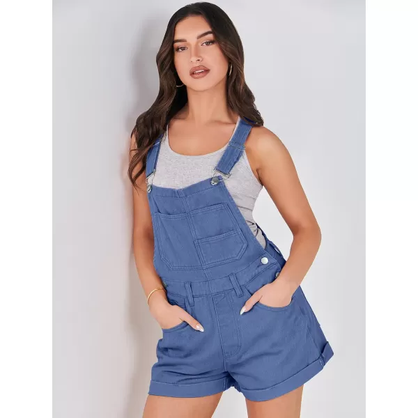 imageANRABESS Womenss Denim Shortalls Loose Fit Sleeveless Adjustable Straps Shorts Bib Overalls Jean ShortsBlue
