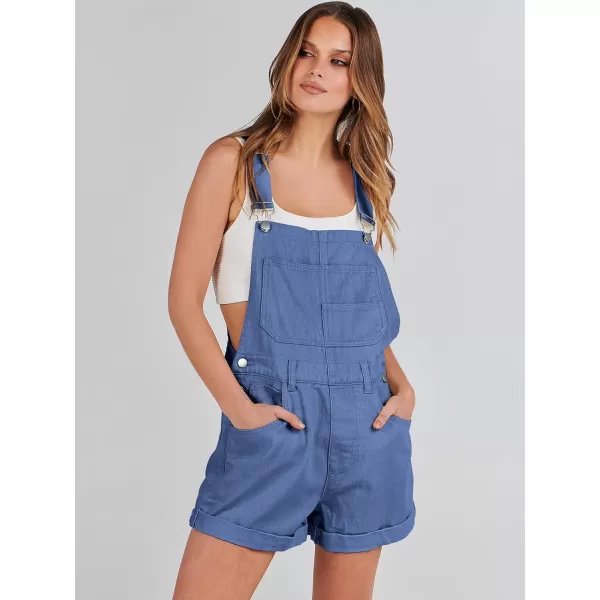 imageANRABESS Womenss Denim Shortalls Loose Fit Sleeveless Adjustable Straps Shorts Bib Overalls Jean ShortsBlue