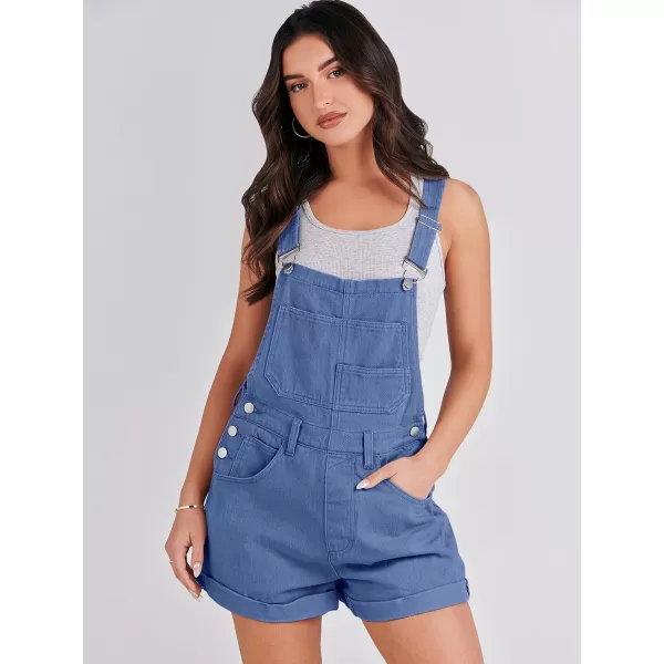 imageANRABESS Womenss Denim Shortalls Loose Fit Sleeveless Adjustable Straps Shorts Bib Overalls Jean ShortsBlue