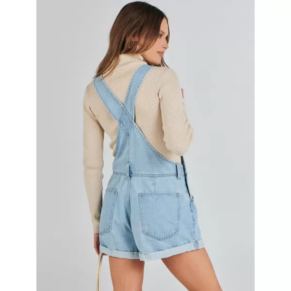 imageANRABESS Womenss Denim Shortalls Loose Fit Sleeveless Adjustable Straps Shorts Bib Overalls Jean ShortsWashed Azure