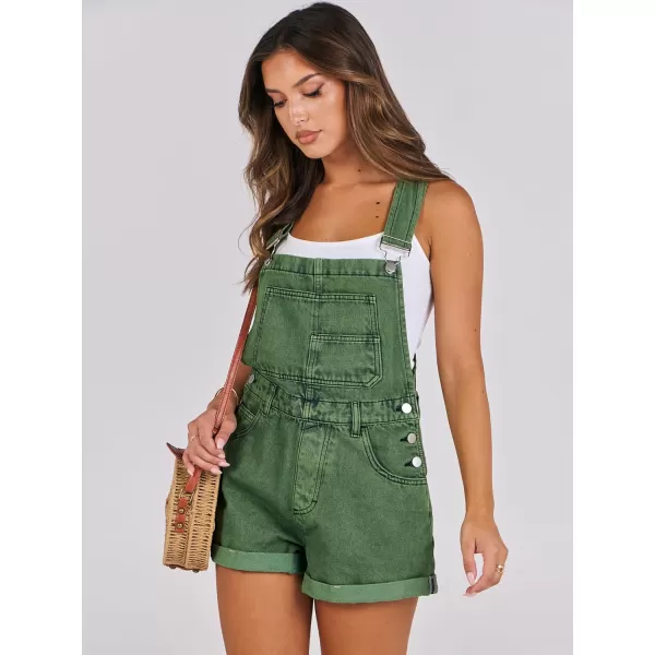 imageANRABESS Womenss Denim Shortalls Loose Fit Sleeveless Adjustable Straps Shorts Bib Overalls Jean ShortsWashed Green