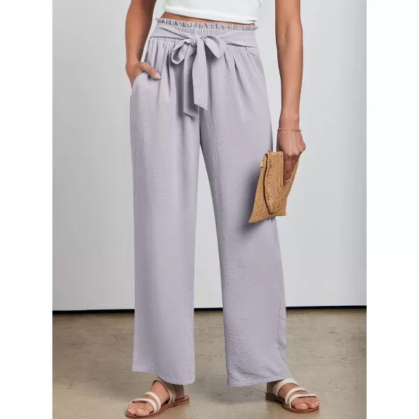 imageANRABESSnbspWomennbspWidenbspLegnbspPalazzo PantsnbspHighnbspWaistnbspTienbspKnotnbspLightweightnbspDressynbspBohonbspLoungenbspPantsnbspTrousersLight Grey