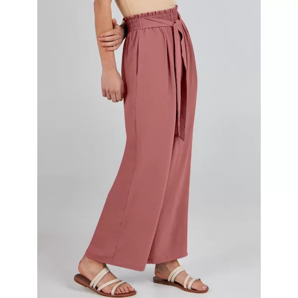 imageANRABESSnbspWomennbspWidenbspLegnbspPalazzo PantsnbspHighnbspWaistnbspTienbspKnotnbspLightweightnbspDressynbspBohonbspLoungenbspPantsnbspTrousersPink