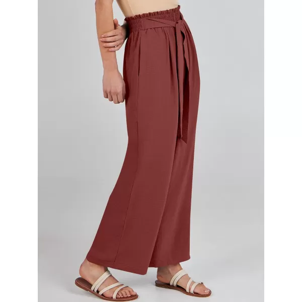 imageANRABESSnbspWomennbspWidenbspLegnbspPalazzo PantsnbspHighnbspWaistnbspTienbspKnotnbspLightweightnbspDressynbspBohonbspLoungenbspPantsnbspTrousersRed