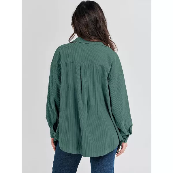 imageANRABESSnbspWomens Corduroy Shacket Oversized Long Sleeve Button Down Shirts 2023 Trendy Cardigan Jacket CoatsLake