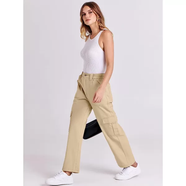 imageANRABESSnbspWomensnbspCargonbspPantsnbspHighnbspWaistednbspBaggynbspMultiplenbspPocketsnbspCasualnbspTrendynbspFashionnbspRelaxednbspFitnbspY2K TrousersBeige
