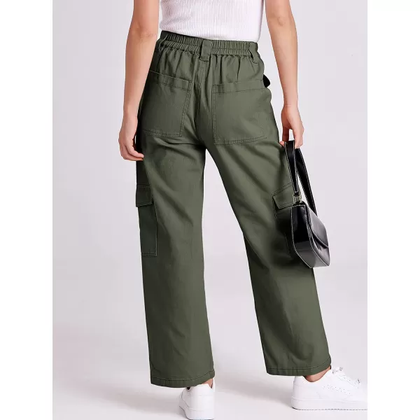 imageANRABESSnbspWomensnbspCargonbspPantsnbspHighnbspWaistednbspBaggynbspMultiplenbspPocketsnbspCasualnbspTrendynbspFashionnbspRelaxednbspFitnbspY2K TrousersArmy Green