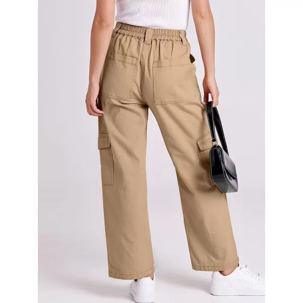 imageANRABESSnbspWomensnbspCargonbspPantsnbspHighnbspWaistednbspBaggynbspMultiplenbspPocketsnbspCasualnbspTrendynbspFashionnbspRelaxednbspFitnbspY2K TrousersKhaki