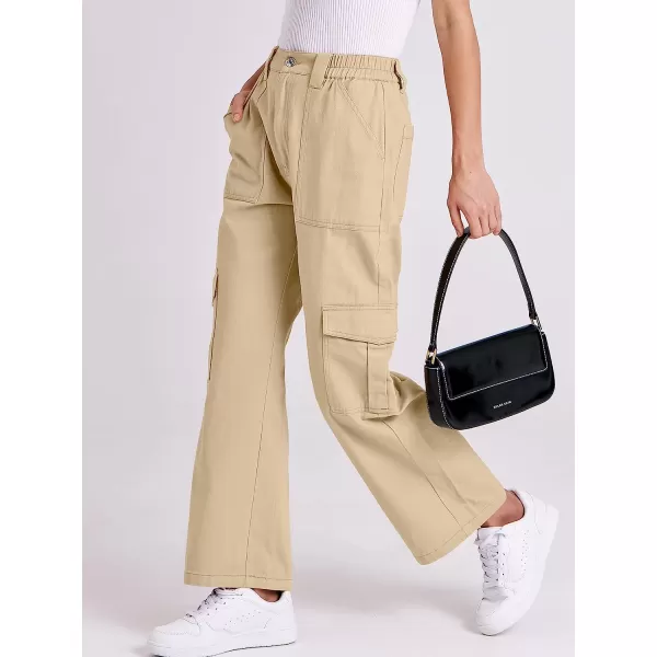 imageANRABESSnbspWomensnbspCargonbspPantsnbspHighnbspWaistednbspBaggynbspMultiplenbspPocketsnbspCasualnbspTrendynbspFashionnbspRelaxednbspFitnbspY2K TrousersBeige