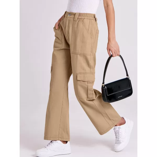 imageANRABESSnbspWomensnbspCargonbspPantsnbspHighnbspWaistednbspBaggynbspMultiplenbspPocketsnbspCasualnbspTrendynbspFashionnbspRelaxednbspFitnbspY2K TrousersKhaki