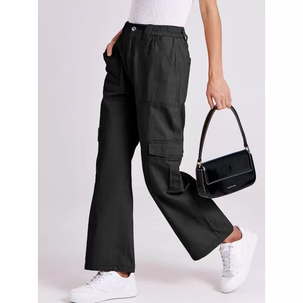 imageANRABESSnbspWomensnbspCargonbspPantsnbspHighnbspWaistednbspBaggynbspMultiplenbspPocketsnbspCasualnbspTrendynbspFashionnbspRelaxednbspFitnbspY2K TrousersBlack