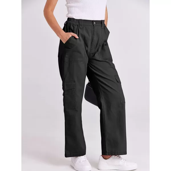 imageANRABESSnbspWomensnbspCargonbspPantsnbspHighnbspWaistednbspBaggynbspMultiplenbspPocketsnbspCasualnbspTrendynbspFashionnbspRelaxednbspFitnbspY2K TrousersBlack