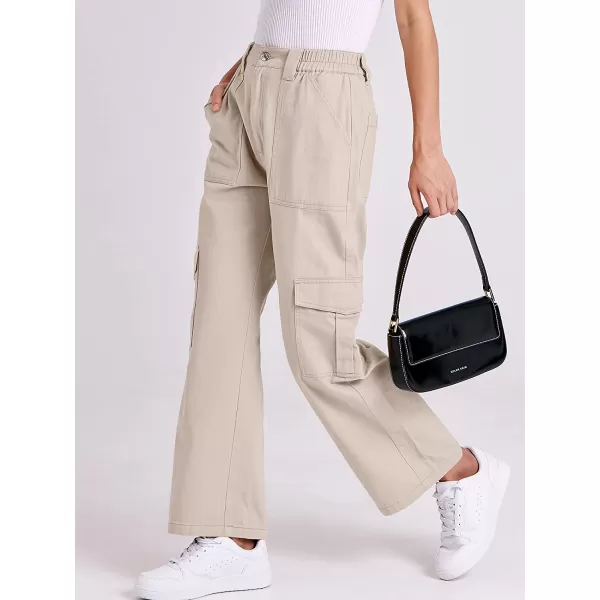 imageANRABESSnbspWomensnbspCargonbspPantsnbspHighnbspWaistednbspBaggynbspMultiplenbspPocketsnbspCasualnbspTrendynbspFashionnbspRelaxednbspFitnbspY2K TrousersAprico