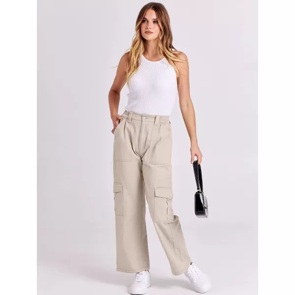 imageANRABESSnbspWomensnbspCargonbspPantsnbspHighnbspWaistednbspBaggynbspMultiplenbspPocketsnbspCasualnbspTrendynbspFashionnbspRelaxednbspFitnbspY2K TrousersAprico