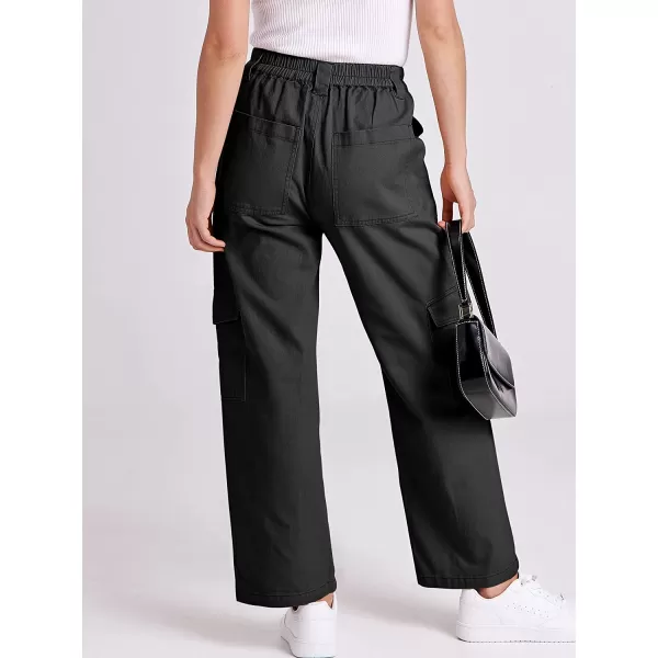 imageANRABESSnbspWomensnbspCargonbspPantsnbspHighnbspWaistednbspBaggynbspMultiplenbspPocketsnbspCasualnbspTrendynbspFashionnbspRelaxednbspFitnbspY2K TrousersBlack