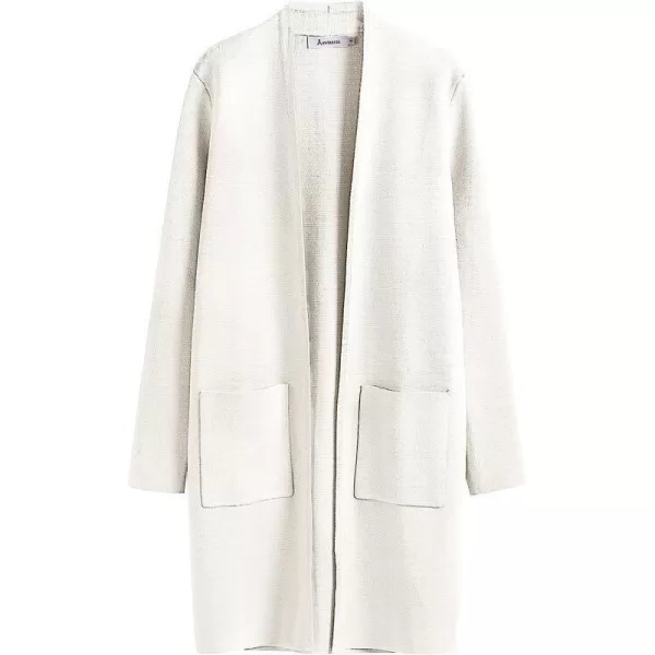 imageANRABESS Cardigan Sweater for Women Casual 2023 Fall Fashion Clothes Classy Long Sleeve Open Front Knit CoatiganOffwhite