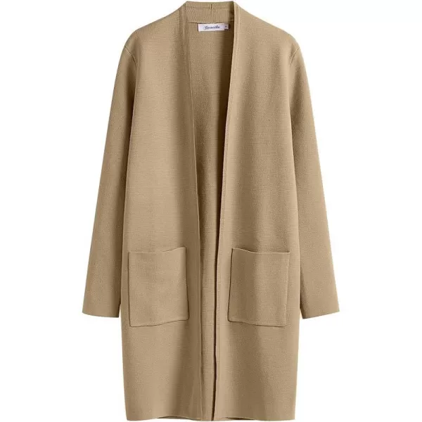 imageANRABESS Cardigan Sweater for Women Casual 2023 Fall Winter Fashion Coat Long Sleeve Open Front Knit Coatigan ClothesKhaki