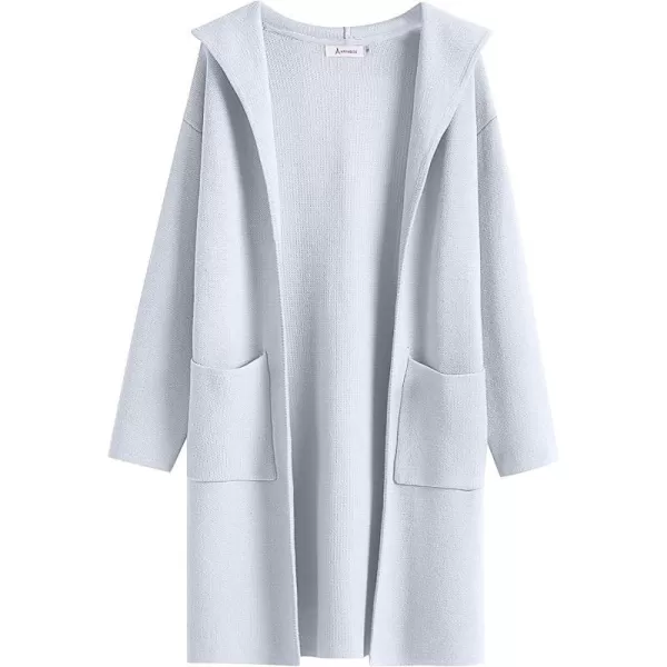 imageANRABESS Cardigan for Women Open Front Oversized Hoodie Sweater Coat Casual Pockets Knit Coatigan Jacket 2023 TrendyLight Blue