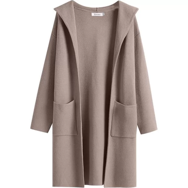 imageANRABESS Cardigan for Women Open Front Oversized Hoodie Sweater Coat Casual Pockets Knit Coatigan Jacket 2023 TrendyRed Khaki