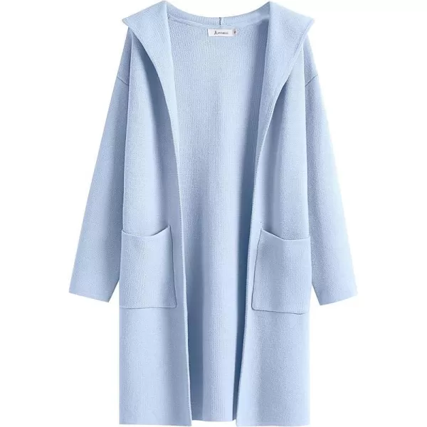 imageANRABESS Cardigan for Women Open Front Oversized Hoodie Sweater Coat Casual Pockets Knit Coatigan Jacket 2023 TrendySky