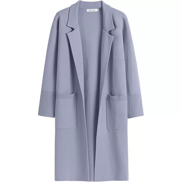 imageANRABESS Cardigan for Women Oversized Open Front Sweater Coat Long Sleeve Lapel Blazer Jacket Fall Outwear CoatiganGray Blue