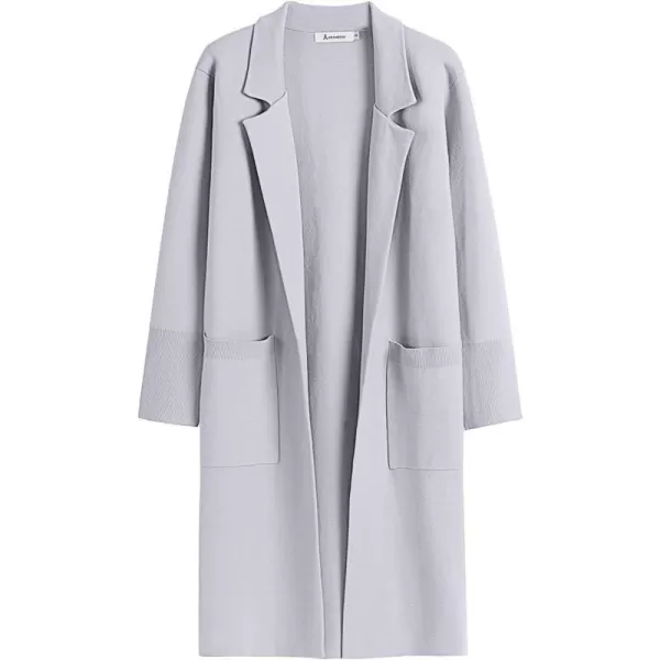 imageANRABESS Cardigan for Women Oversized Open Front Sweater Coat Long Sleeve Lapel Blazer Jacket Fall Outwear CoatiganGrey Purple