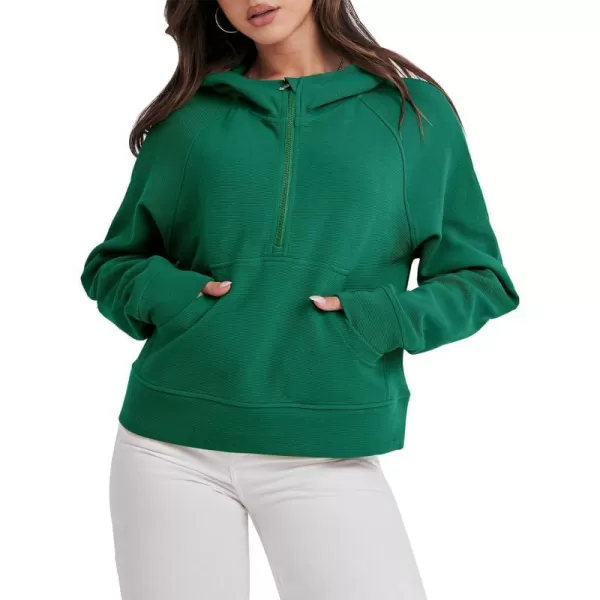 imageANRABESS Half Zip Sweatshirts Cropped Hoodies Fleece Womens Quarter Zip Up Pullover Sweaters Fall Outfits 2023 Winter ClothesGrass