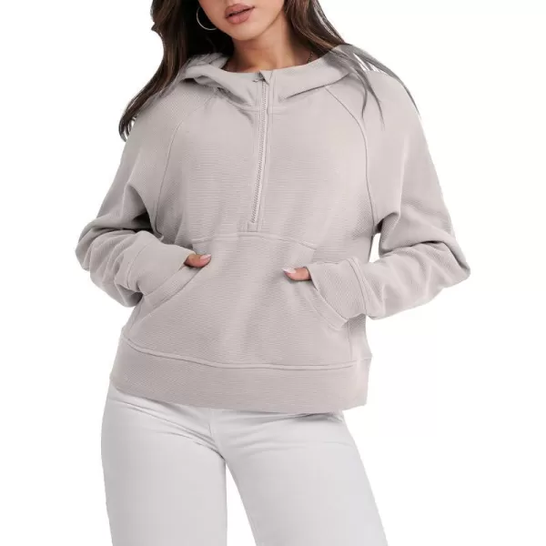 imageANRABESS Half Zip Sweatshirts Cropped Hoodies Fleece Womens Quarter Zip Up Pullover Sweaters Fall Outfits 2023 Winter ClothesGrey