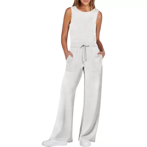 imageANRABESS Jumpsuits for Women 2024 Casual Summer Dressy Romper Sleeveless Wide Leg Long Pants Outfits JumperWhite