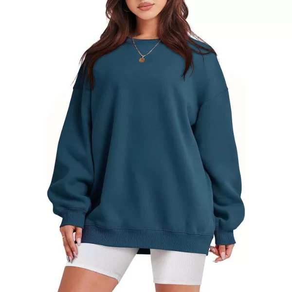 imageANRABESS Oversized Sweatshirt for Women Fleece Long Sleeve Crewneck Casual Pullover Top Fall 2023 Trendy ClothesDeep Blue