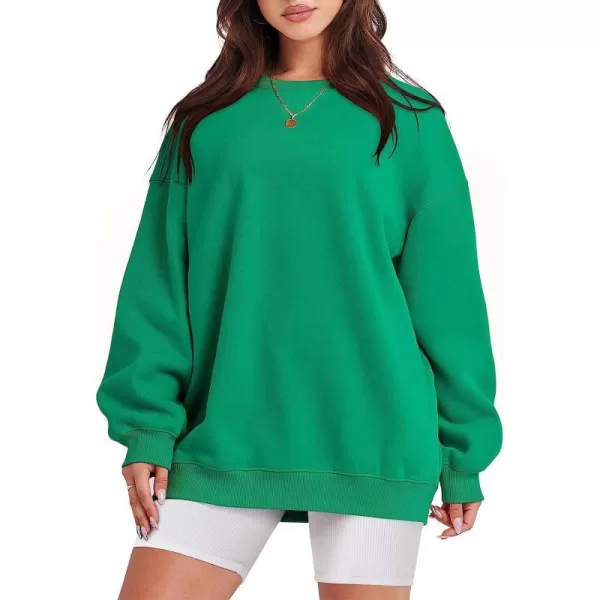 imageANRABESS Oversized Sweatshirt for Women Fleece Long Sleeve Crewneck Casual Pullover Top Fall 2023 Trendy ClothesGrass