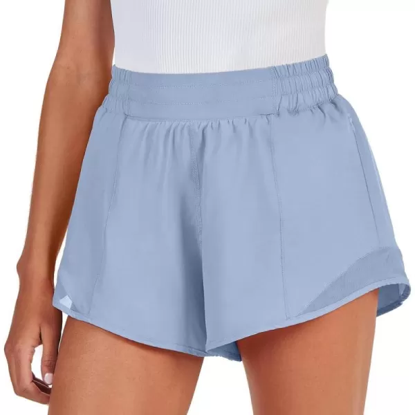 imageANRABESS Running Shorts for Women Quick Dry Athletic Sports Shorts Lightweight Active Workout Gym Shorts with Zip PocketBaby Blue
