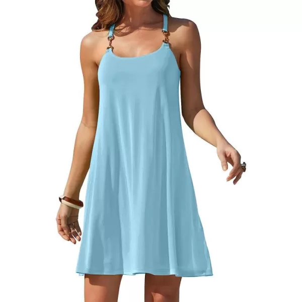 imageANRABESS Summer Dress for Women Beach Cover Up Sleeveless Strap Tank Mini Sundress Resort SwimwearLight Blue