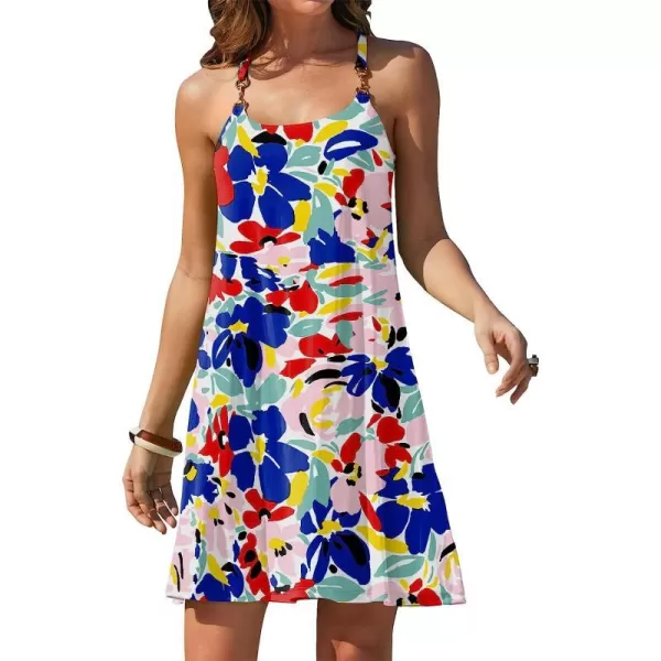 imageANRABESS Summer Dress for Women Beach Cover Up Sleeveless Strap Tank Mini Sundress Resort SwimwearPrint 02