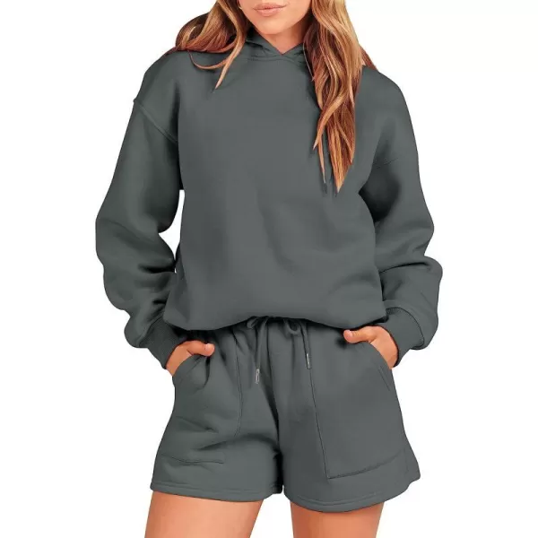 imageANRABESS Women 2 Piece Outfits Hoodie Short Set Oversized Sweatshirt Shorts Sweatsuit Y2K ClothesDark Grey