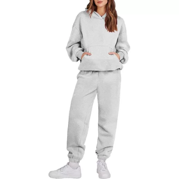 imageANRABESS Women 2 Piece Outfits Hoodie Sweatshirt Tracksuit amp Oversized Jogger Sweatpants Y2K Sweatsuit SetLight Gray