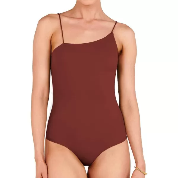 imageANRABESS Women Bodysuit Spaghetti Strap Sleeveless Sexy Scoop Neck Backless Going To Top JumpsuitBurgundy