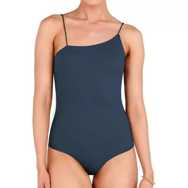 imageANRABESS Women Bodysuit Spaghetti Strap Sleeveless Sexy Scoop Neck Backless Going To Top JumpsuitDeep Blue