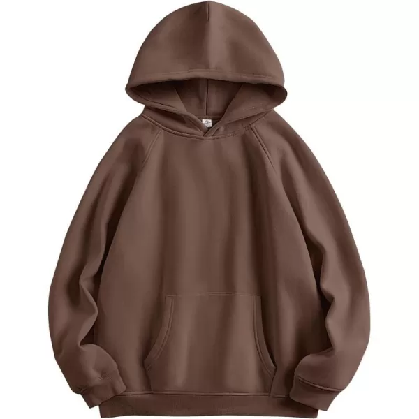 imageANRABESS Women Hoodies Fleece Oversized Sweatshirt Casual Basic Long Sleeve Athletic Workout Pullover Fall ClothesBrown
