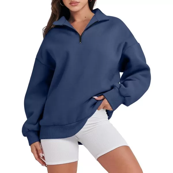 imageANRABESS Women Long Sleeve Oversized Half Zip Pullover Sweatshirt Y2K Hoodie Sweater Trendy Fall ClothesNavy Blue