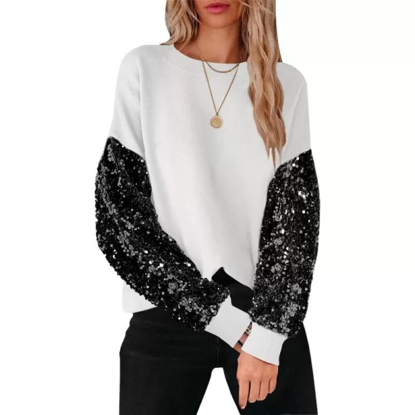 imageANRABESS Womens 2023 Trendy Sweaters Long Sleeve Crewneck Cable Knit Pullover Oversized Casual Chunky TopsWhite
