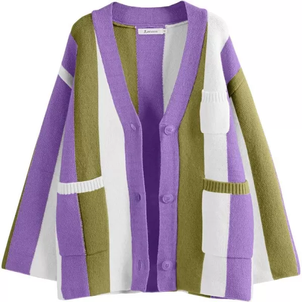 imageANRABESS Womens Cable Knit Long Sleeve Open Front Cardigan Sweaters Color Block Boho Striped Outwear CoatsANRABESS Womens Cable Knit Long Sleeve Open Front Cardigan Sweaters Color Block Boho Striped Outwear Coats