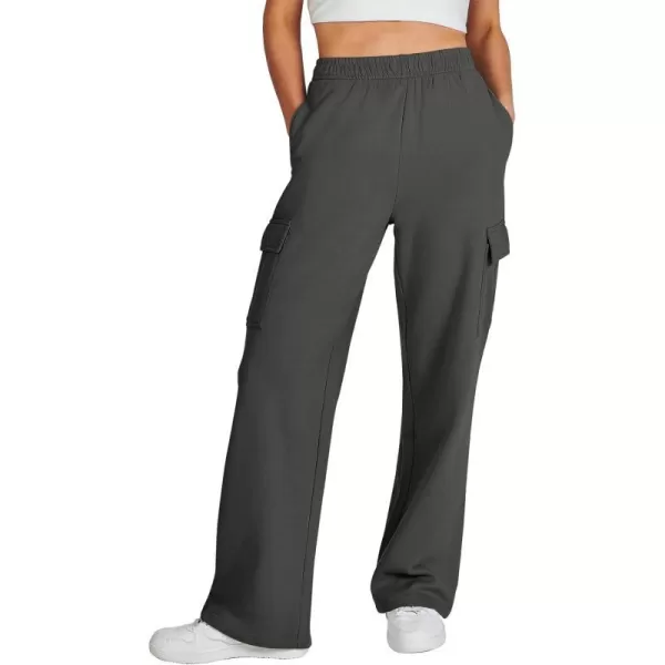 imageANRABESS Womens Cargo Sweatpants Casual Baggy Fleece High Waisted Athletic Lounge PantsGrey