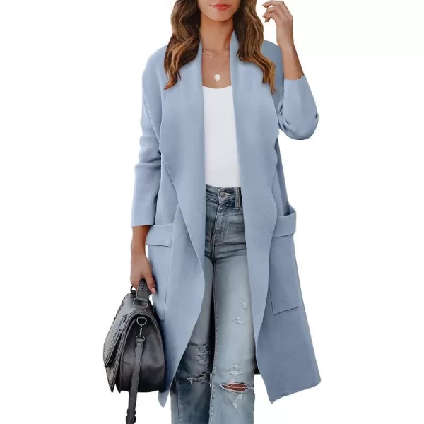 imageANRABESS Womens Casual Long Sleeve Draped Open Front Knit Pockets Long Cardigan Jackets SweaterBlue
