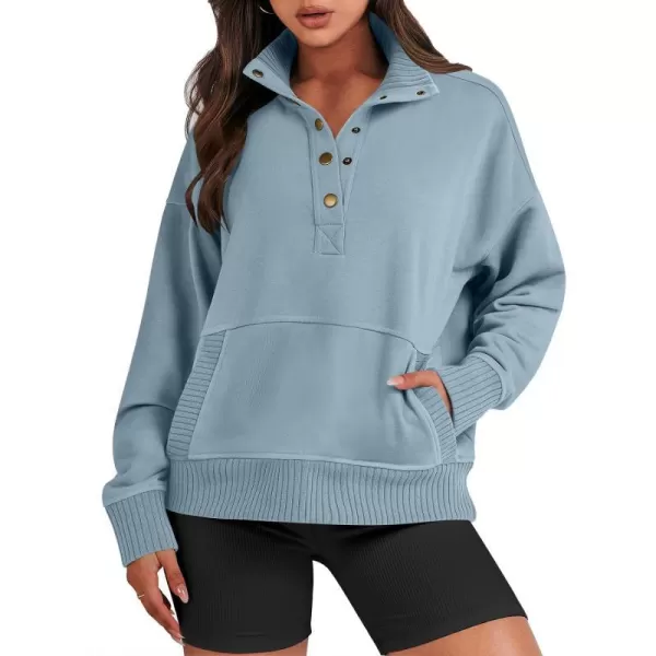 imageANRABESS Womens Casual Long Sleeve Sweatshirt Button Up V Neck Loose Henley Pullover Tops with PocketsDeep Blue